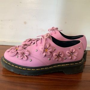 Dr. Martens 1461 Flower Derby In Mallow Pink
